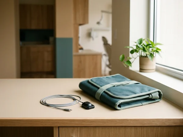 Dental X-ray equipment and protective apron prepared for a check-up